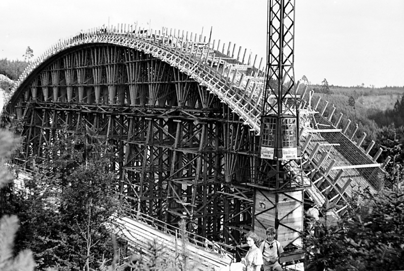 Bau der Teufeldtalbrücke 1936