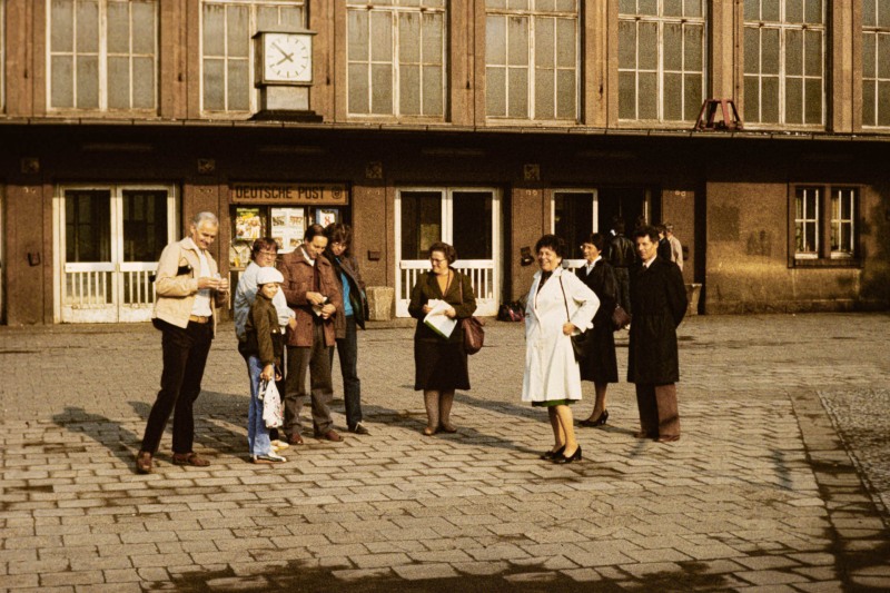 Die Stadtführer Fachgruppe am Merseburger Bahnhof (1986)