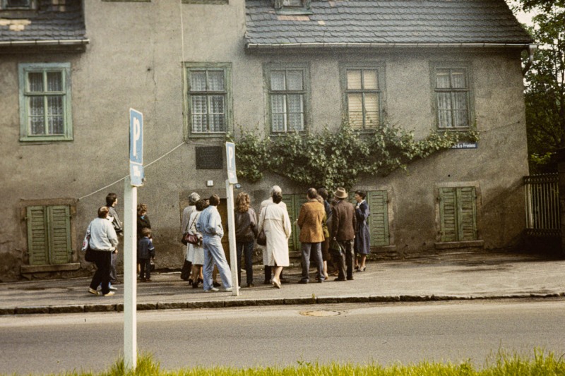 Sterbehaus von Luise v. Francois mit  Stadtführer Fachgruppe (1986)