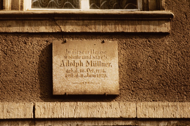 Müller - Haus, Tafel, Klosterstraße 13 (1986)