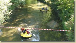 Wettkampf im Niedrigwasser der Ilm