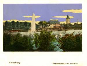 Deutschland-Merseburg-Gotthardteich-Wasserturm-A270-B