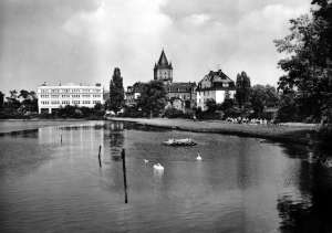 Deutschland-Merseburg-Gotthardteich-Wasserturm-A277-B