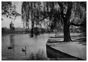 Deutschland-Merseburg-Gotthardteich-Wasserturm-A285-B