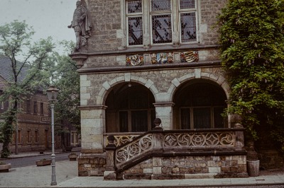 Markt - Rathaus - Wappen Gustav Adolf - Treppenaufgang (1976)