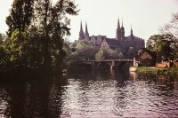Dom und Schloss - Blick von der Saale (1977)