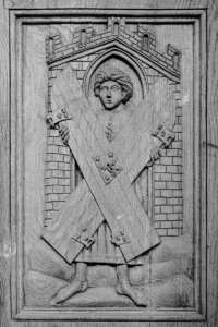 Dom - Chorgestühl - Süd - Detailansicht - Aarons Stab (1975) Dom - Chorgestühl - Süd - Detailansicht - Aarons Stab (1975)