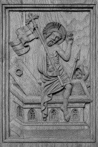 Dom - Chorgestühl - Süd - Detailansicht - Geburt Christi (1975) Dom - Chorgestühl - Süd - Detailansicht - Geburt Christi (1975)