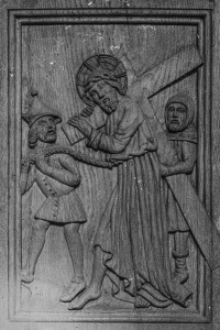 Dom - Chorgestühl - Süd - Detailansicht - Abraham und Isaak (1975) Dom - Chorgestühl - Süd - Detailansicht - Abraham und Isaak (1975)