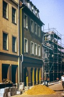 Gotthardstraße-Nordseite eingerüstete Häuser (1986)