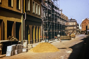 Gotthardstraße-Nordseite eingerüstete Häuser (1986)