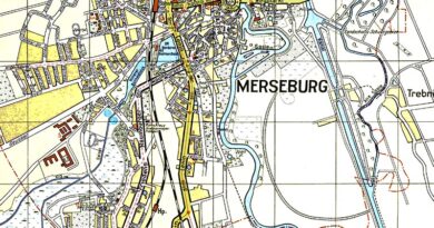 1963-Stadtplan Merseburg mit Straßenregister