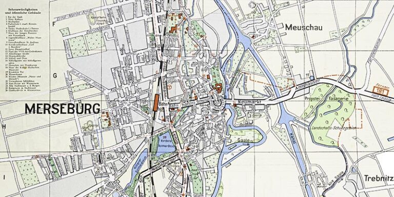 1960 - Übersichtsplan von Merseburg - zoep-entertainment