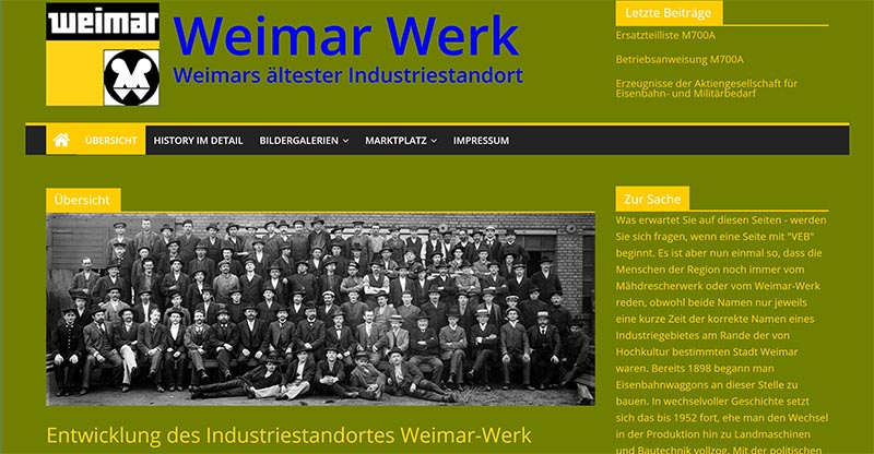 Webseite Weimar-Werk