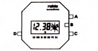 1984-LCD Quarz-Herrenarmbanduhr
