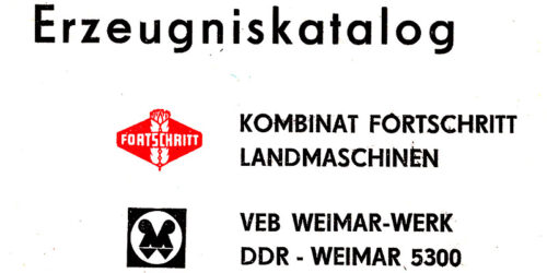 1987 - VEB Weimar-Werk Erzeugniskatalog