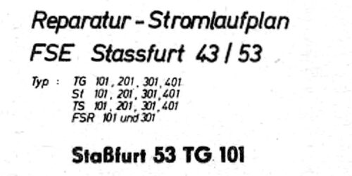 1964 - Stromlaufplan FS-Gerät Stassfurt 43 - 53