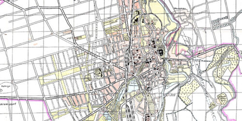 1930 - Plan der Stadt Merseburg mit Straßenverzeichnis
