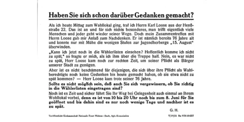 1986 - "Haben Sie sich darüber Gedanken gemacht?" - Vorbereitung zur Volkskammerwahl in Weimar ...