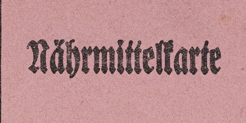 1939-Nährmittelkarte Merseburg